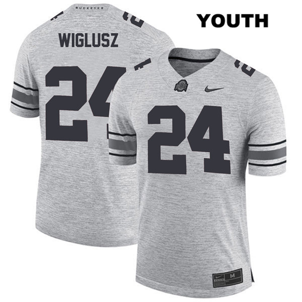 Ohio State Buckeyes Youth Sam Wiglusz #24 Gray Authentic Nike College NCAA Stitched Football Jersey EI19Z50WM